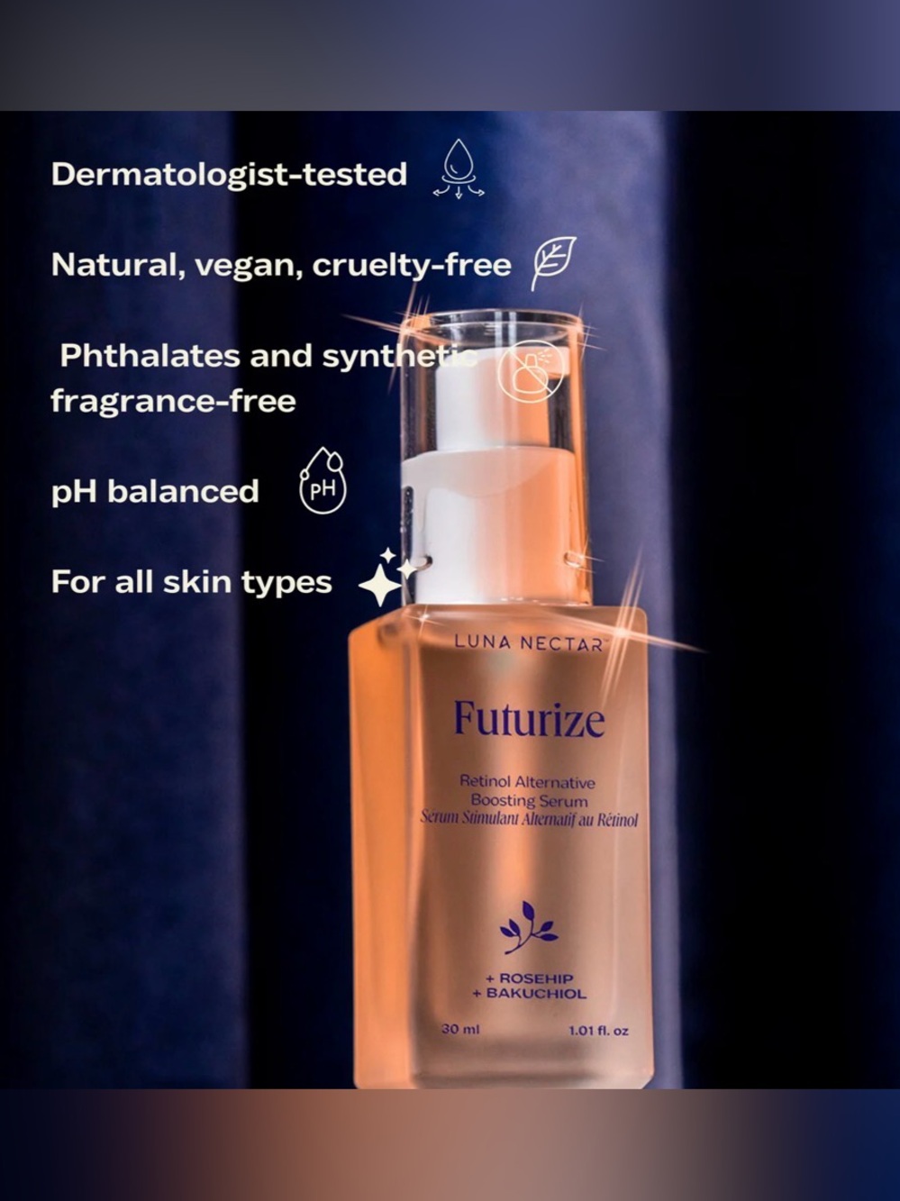 Luna Nectar Futurize Botanical Retinol Alternative Boosting Serum - Picture 3 of 10